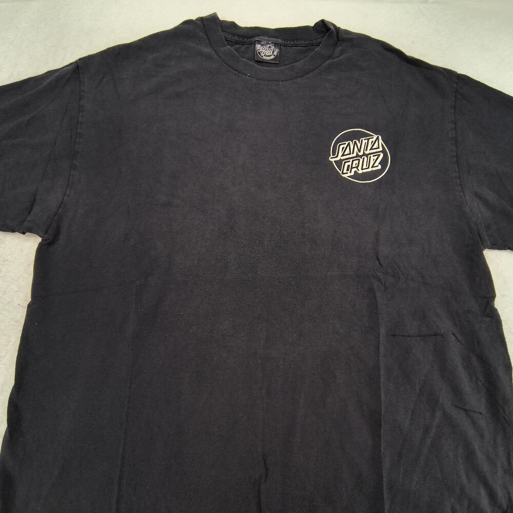 Santa Cruz Crew Neck Short Sleeve Graphic Shirt Mens Size Extra Large XL Black